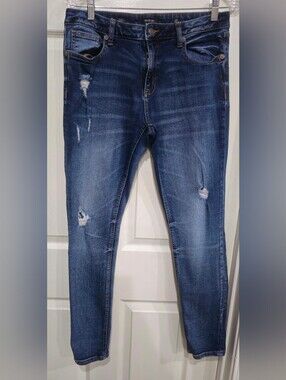 Miss Me Indigo Distressed Skinny Jeans